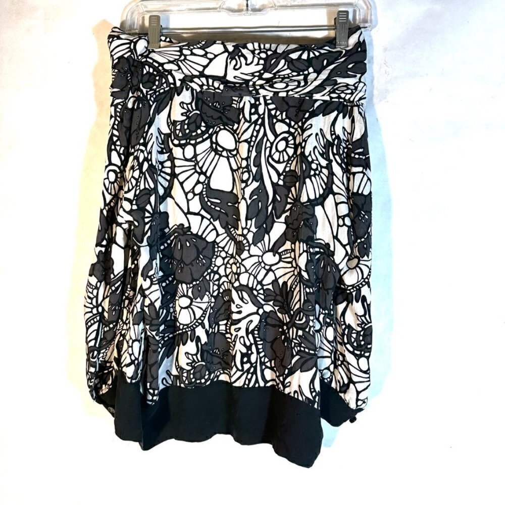 Michael Kors Shirt Top Blouse Floral Long Sleeve Black Large Boat Neck Formal - Picture 8 of 10